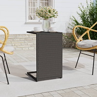 vidaXL C-sidobord svart 40x35x60 cm konstrotting