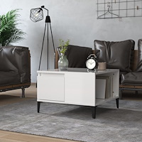 vidaXL Soffbord vit högglans 55x55x36,5 cm konstruerat trä