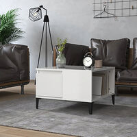 vidaXL Soffbord vit högglans 55x55x36,5 cm konstruerat trä