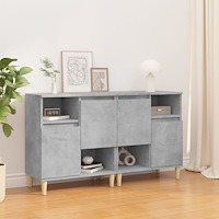 vidaXL Skänk 2 st betonggrå 60x35x70 cm konstruerat trä