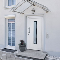 vidaXL Ytterdörr vit 88x200 cm PVC