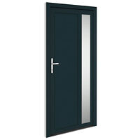 vidaXL Ytterdörr antracit 98x200 cm PVC