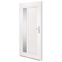 vidaXL Ytterdörr antracit 98x200 cm PVC