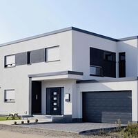vidaXL Ytterdörr antracit 100x200 cm aluminium och PVC
