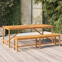 vidaXL Trädgårdsbord 200x90x74 cm massivt akaciaträ