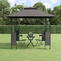vidaXL Paviljong med tak antracit 300x300x270 cm stål