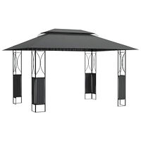vidaXL Paviljong med tak antracit 400x300x270 cm stål