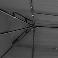 vidaXL Paviljong med tak antracit 400x300x270 cm stål