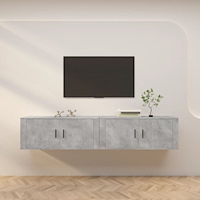 vidaXL Väggmonterade tv-skåp 2 st betonggrå 100x34,5x40 cm