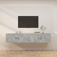 vidaXL Väggmonterade tv-skåp 2 st betonggrå 100x34,5x40 cm