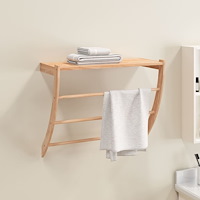 vidaXL Handdukshylla 60x25,5x49 cm massivt valnötsträ