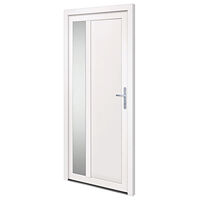 vidaXL Ytterdörr vit 98x208 cm PVC