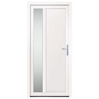 vidaXL Ytterdörr vit 98x208 cm PVC
