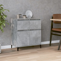 vidaXL Byrå betonggrå 60x35x70 cm konstruerat trä