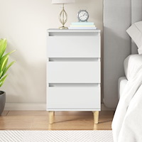 vidaXL Sängbord vit 40x35x70 cm konstruerat trä