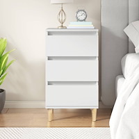 vidaXL Sängbord vit 40x35x70 cm konstruerat trä