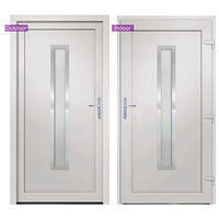 vidaXL Ytterdörr vit 98x208 cm PVC
