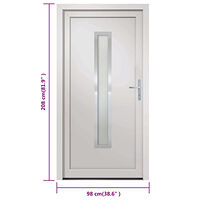 vidaXL Ytterdörr vit 98x208 cm PVC