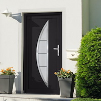 vidaXL Ytterdörr antracit 98x200 cm PVC