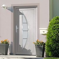 vidaXL Ytterdörr vit 98x208 cm PVC