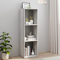 vidaXL Bokhylla/tv-bänk grå sonoma 36x30x114 cm konstruerat trä