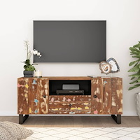 vidaXL TV-skåp 105x33,5x46 cm massivt återvunnet och konstruerat trä