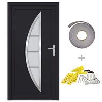 vidaXL Ytterdörr antracit 98x208 cm PVC