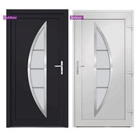 vidaXL Ytterdörr antracit 98x208 cm PVC
