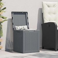 vidaXL Dynbox grå PP rotting 90 l