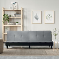 vidaXL Bäddsoffa ljusgrå tyg