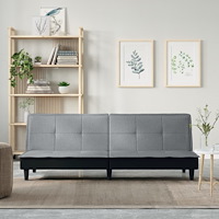 vidaXL Bäddsoffa ljusgrå tyg