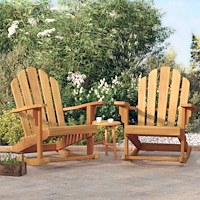 vidaXL Gungstol för trädgården adirondack 79x100x103 cm massiv teak