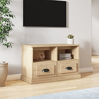 vidaXL TV-skåp sonoma-ek 80x35x50 cm konstruerat trä