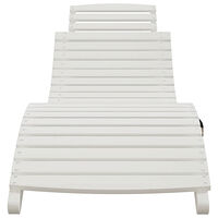 vidaXL Solsäng vit 184x55x64 cm massivt akaciaträ