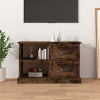 vidaXL TV-skåp rökfärgad ek 73x35,5x47,5 cm konstruerat trä
