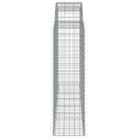 vidaXL Gabioner bågformade 7 st 200x50x140/160 cm galvaniserat järn