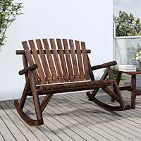 vidaXL Trädgårdsbänk gung 2-sits 123x96x102 cm massivt granträ