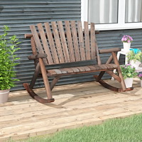 vidaXL Trädgårdsbänk gung 2-sits 123x96x102 cm massivt granträ