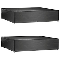 vidaXL Överdrag för utemöbler 2st 16 ölj. 240x240x55 cm fyrkantig