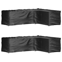 vidaXL Överdrag för utemöbler 2st 18 ölj. 285x220x80 cm L-format