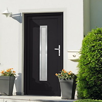 vidaXL Ytterdörr antracit 108x200 cm PVC