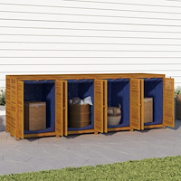 vidaXL Trädgårdsskåp 280x87x104 cm massivt akaciaträ