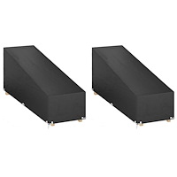 vidaXL Överdrag för solsäng 2st 12 öljetter 205x75x40/70 cm polyeten