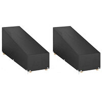vidaXL Överdrag för solsäng 2st 12 öljetter 205x75x40/70 cm polyeten