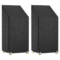 vidaXL Överdrag för utemöbler 2 st 8 ölj. 65x65x110/150 cm polyeten