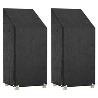 vidaXL Överdrag för utemöbler 2 st 8 ölj. 65x65x110/150 cm polyeten