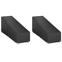 vidaXL Överdrag för solsäng 2st 12 öljetter 200x65x35/60 cm polyeten