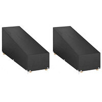 vidaXL Överdrag för solsäng 2st 12 öljetter 200x65x35/60 cm polyeten