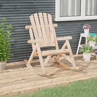 vidaXL Gungstol för trädgården 69x96x101 cm massivt granträ