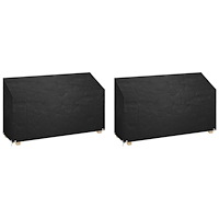 vidaXL Överdrag för utomhusbänk 2st 12 ölj. 210x70x70/88 cm polyeten